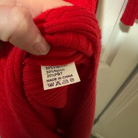 ANRABESS Sweater Dress 2024 Crew Neck Tie Ribbed Knit Bodycon Midi Fall Outfit - Picture 3 of 4